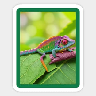 Now you see me, cute chameleon Sticker